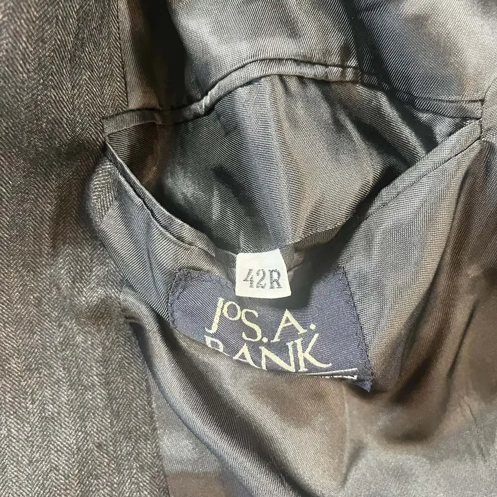 Jos. A. Bank Executive Collection 100% Wool Grey Herringbone Blazer Men’s42R